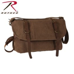 Rothco Vintage Canvas Explorer Shoulder Bag With Leather Accents