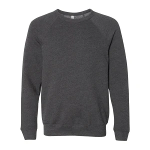 CUSTOM BELLA + CANVAS UNISEX SPONGE FLEECE RAGLAN CREWNECK SWEATSHIRT