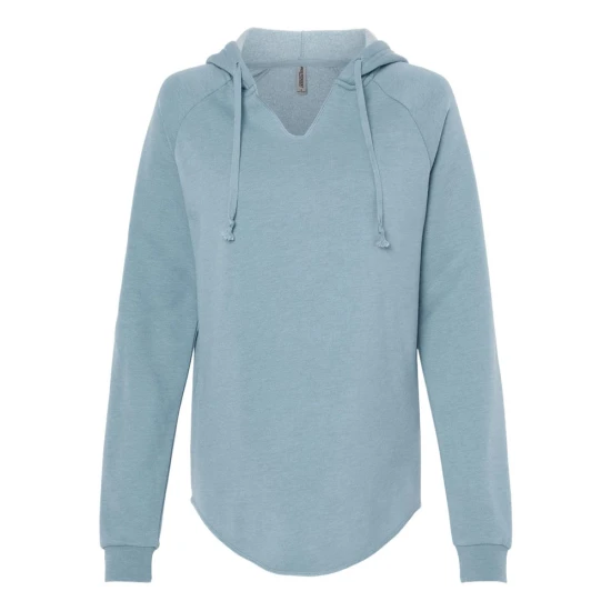 CUSTOM ITC WOMEN'S LIGHTWEIGHT CALIFORNIA WAVE WASH HOODED SWEATSHIRT CUSTOM ITC WOMEN'S LIGHTWEIGHT CALIFORNIA WAVE WASH HOODED SWEATSHIRT