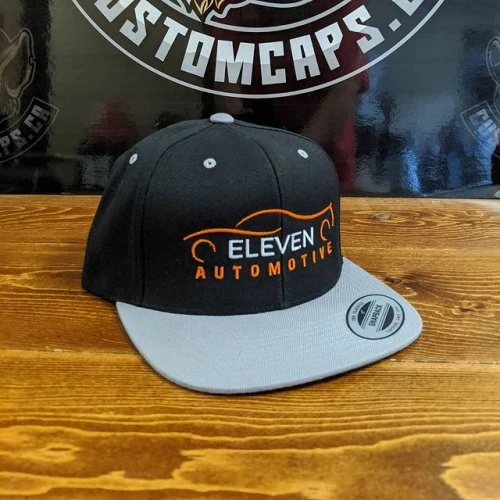 Great logo ✔️ Right hat choice ✔️ Awesome combination  #custom #nominimum #embroidered #yupoong eleven_automotive #customcaps #hatstore
