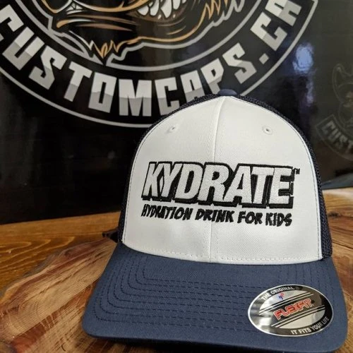 kydrate custom embroidered hat! Does your company need #customcaps ?? Discounts start at just 6 pieces. #nominimums #nosetup