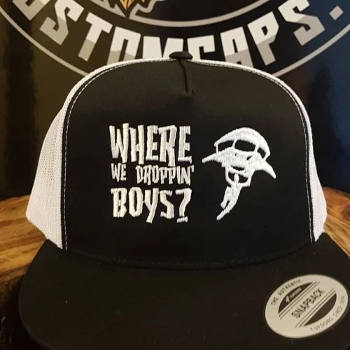 Where We Droppin' Boys? Fortnite custom embroidered cap! We'll be adding a bunch of unique caps to our Etsy store over the next few weeks! https://www.etsy.com/listing/632594888/where-we-droppin-boys-custom-fortnite #fortnite #gamercaps #gamer #customcap