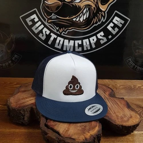 Doesn't everybody need a poop emoji hat? #poop #poopemoji #customcaps