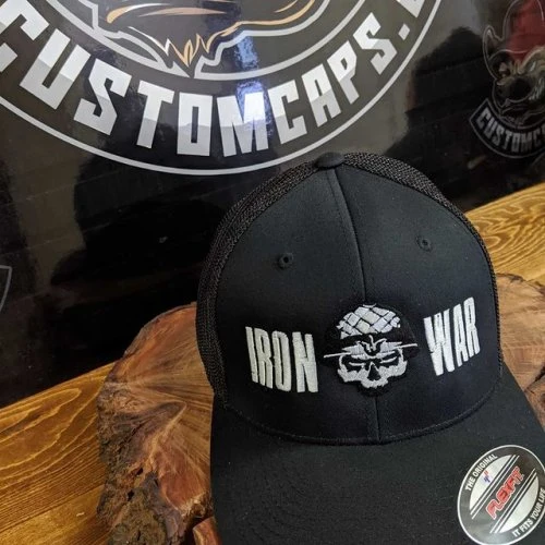 Leaving our shop today...this cool #ironwar #customcap ♥️