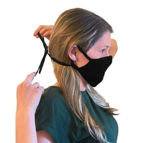 M&O 100% Cotton Antimicrobial Triple Layer Adjustable Mask. Available now blank or with simple embroidery.  #mask #embroidered #staysafe