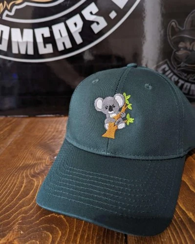 We offer some koala-ty hats!#pun #dadjokes #customapparel #embroidery #madeincanada