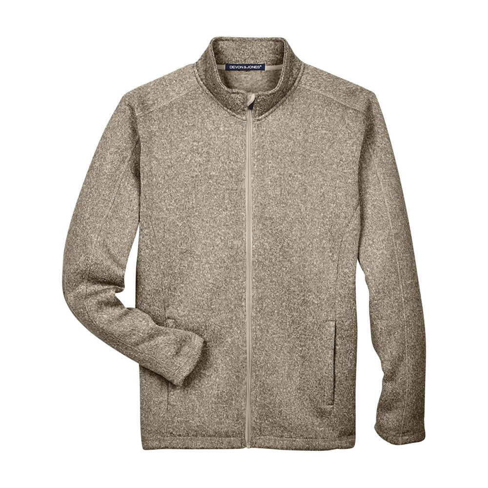 CUSTOM DEVON & JONES MENS BRISTOL FULL-ZIP SWEATER FLEECE JACKET