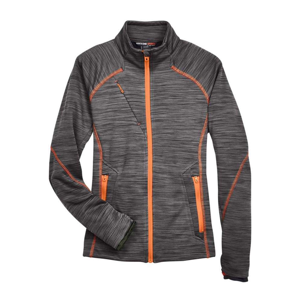 CUSTOM NORTH END WOMENS FLUX MÉLANGE BONDED FLEECE JACKET